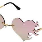 Солнцезащитные детские очки Сердце (розовые)
